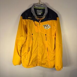 Reebok Nashville Predators Hockey Center Ice Jacket Men's  M Yellow Navy M‎